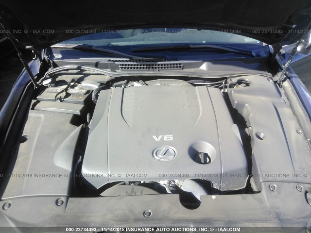 JTHBK262892093647 - 2009 LEXUS IS 250 GRAY photo 10