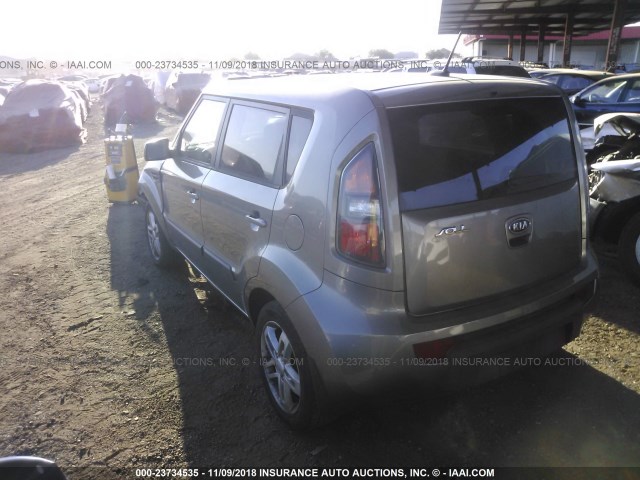 KNDJT2A23B7209556 - 2011 KIA SOUL +/!/SPORT GRAY photo 3