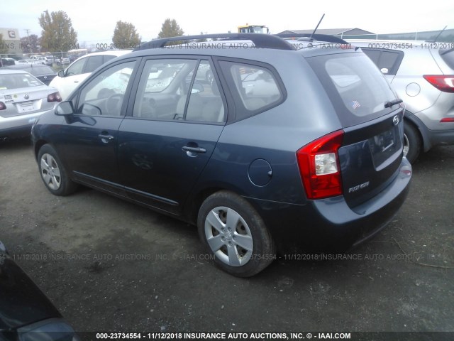 KNAHG8A84A7293568 - 2010 KIA RONDO LX BLUE photo 3