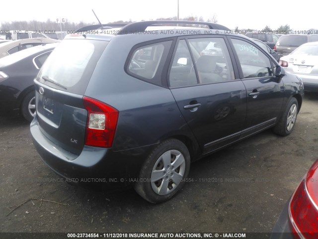 KNAHG8A84A7293568 - 2010 KIA RONDO LX BLUE photo 4