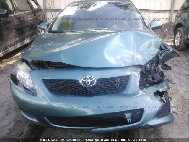 2T1BU4EE3AC483449 - 2010 TOYOTA COROLLA S/LE/XLE GREEN photo 6