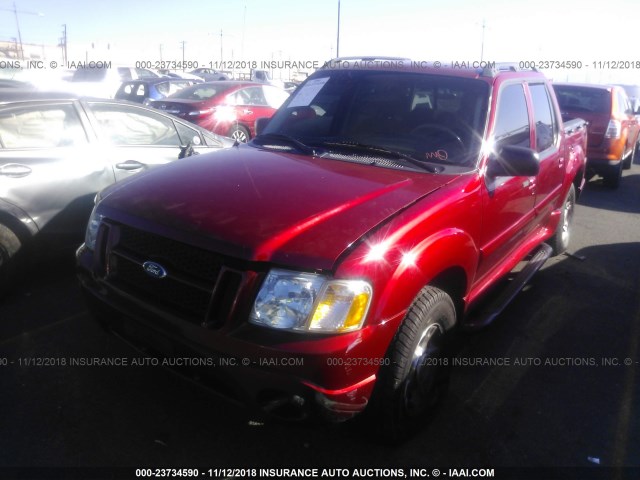 1FMZU67K24UA42993 - 2004 FORD EXPLORER SPORT TR  RED photo 2