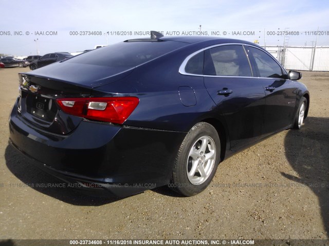 1G1ZB5ST4JF105993 - 2018 CHEVROLET MALIBU LS 深蓝色 照片 4