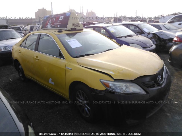 4T1BB3EK2AU121553 - 2010 TOYOTA CAMRY HYBRID YELLOW photo 1