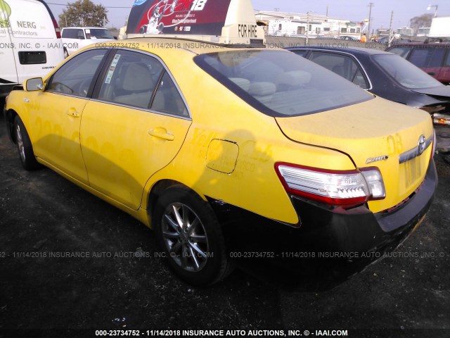 4T1BB3EK2AU121553 - 2010 TOYOTA CAMRY HYBRID YELLOW photo 3