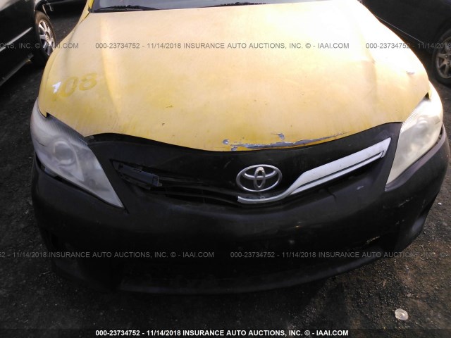 4T1BB3EK2AU121553 - 2010 TOYOTA CAMRY HYBRID YELLOW photo 6