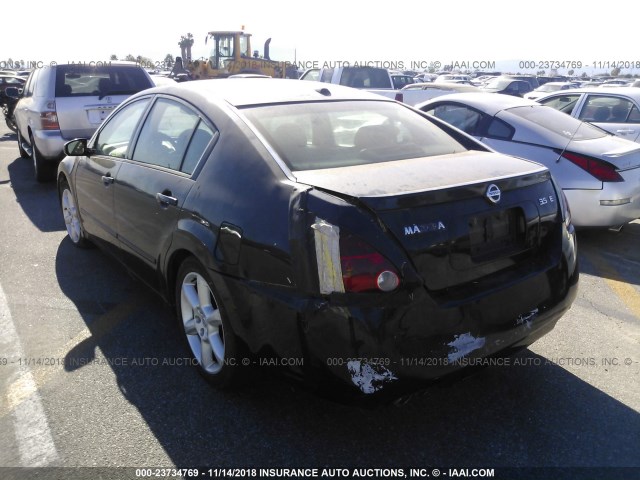 1N4BA41E56C824757 - 2006 NISSAN MAXIMA SE/SL BLACK photo 3