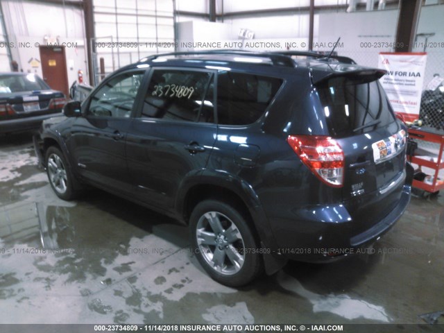 JTMBK32V995072036 - 2009 TOYOTA RAV4 SPORT BLUE photo 3