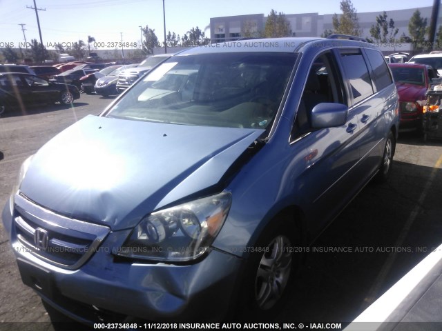 5FNRL38457B105121 - 2007 HONDA ODYSSEY EX Mavi foto 2