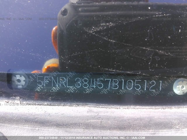 5FNRL38457B105121 - 2007 HONDA ODYSSEY EX Mavi foto 9