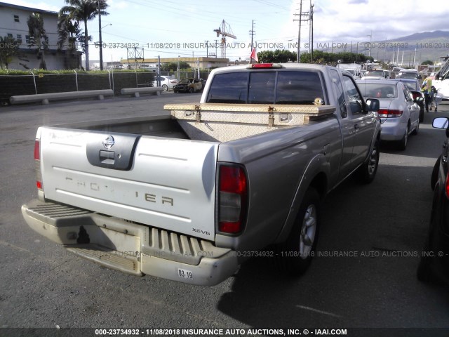 1N6DD26TX3C433411 - 2003 NISSAN FRONTIER KING CAB XE SILVER photo 4
