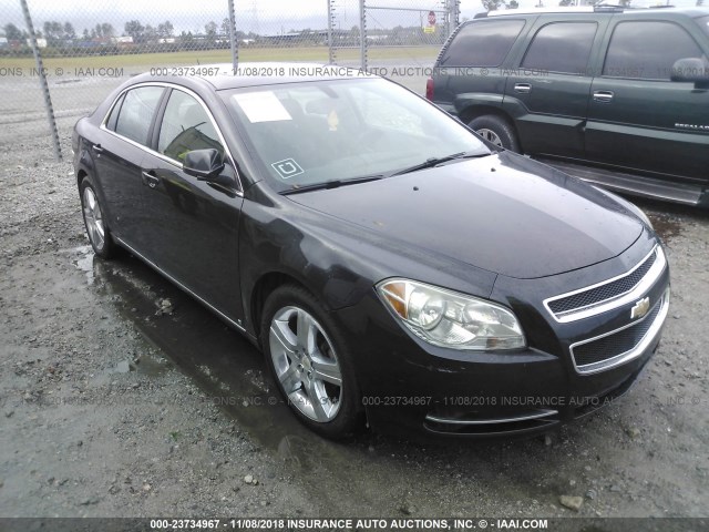 1G1ZH57BX9F256363 - 2009 CHEVROLET MALIBU 1LT BLACK photo 1