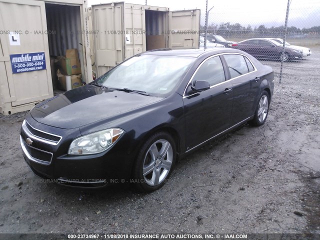 1G1ZH57BX9F256363 - 2009 CHEVROLET MALIBU 1LT BLACK photo 2
