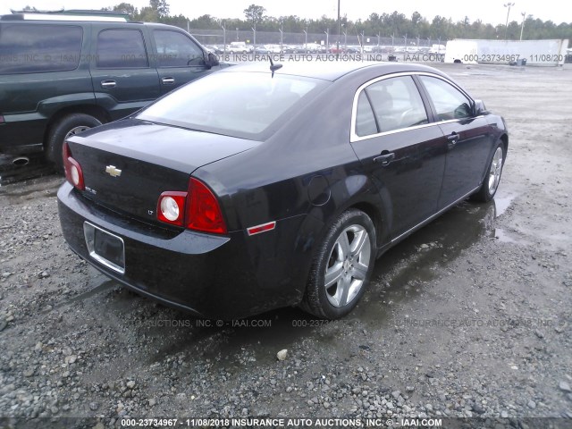 1G1ZH57BX9F256363 - 2009 CHEVROLET MALIBU 1LT BLACK photo 4
