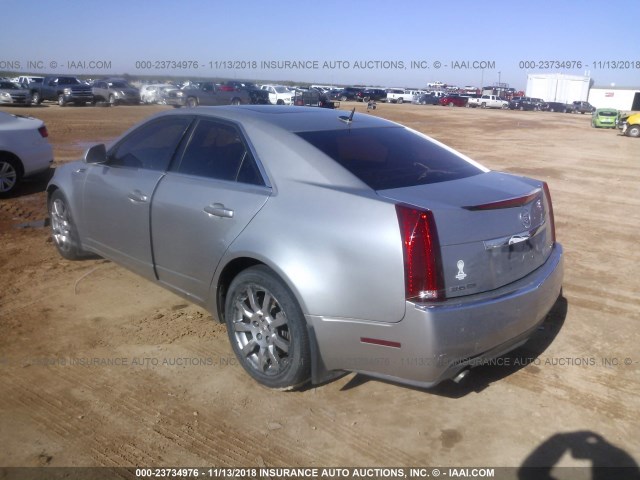 1G6DP57V880112491 - 2008 CADILLAC CTS HI FEATURE V6 SILVER photo 3