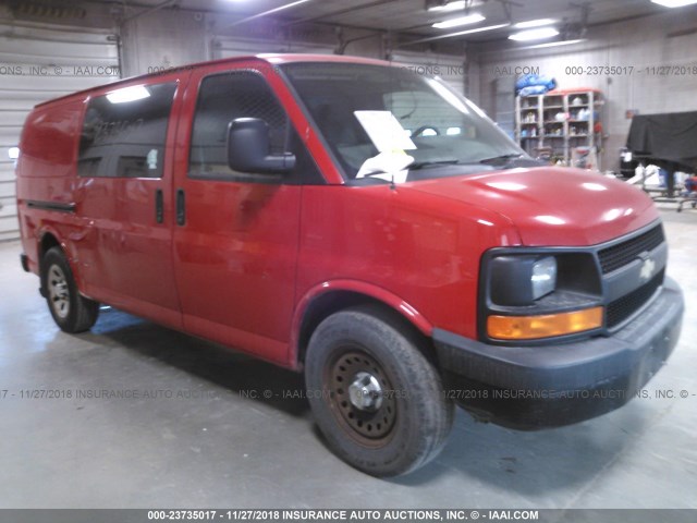 1GCSGAFX5B1146647 - 2011 CHEVROLET EXPRESS G1500  RED photo 1