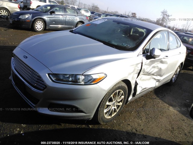 3FA6P0G73GR374675 - 2016 FORD FUSION S SILVER photo 2