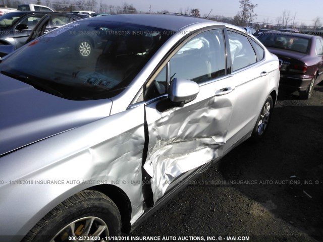 3FA6P0G73GR374675 - 2016 FORD FUSION S SILVER photo 6