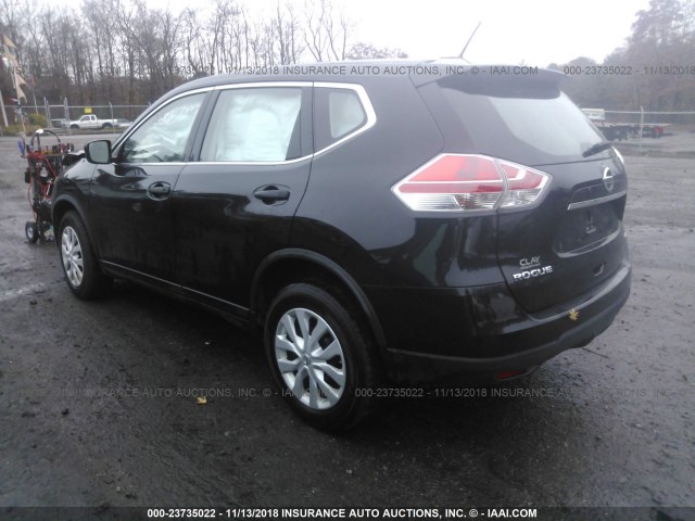 JN8AT2MV5GW147438 - 2016 NISSAN ROGUE S/SL/SV BLACK photo 3