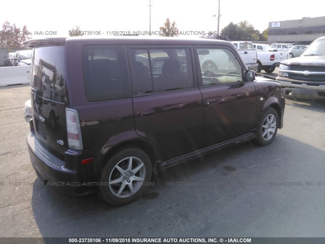 JTLKT324464040542 - 2006 TOYOTA SCION XB ბურგუნდია ფოტო 4