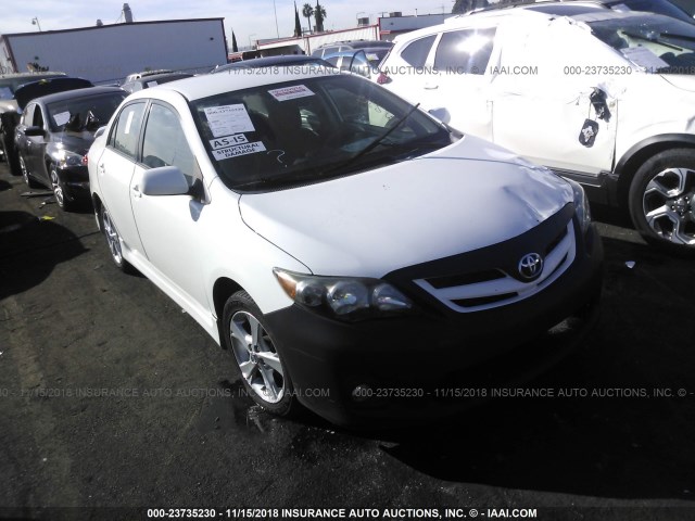 5YFBU4EE6DP212972 - 2013 TOYOTA COROLLA S/LE أبيض صورة 1