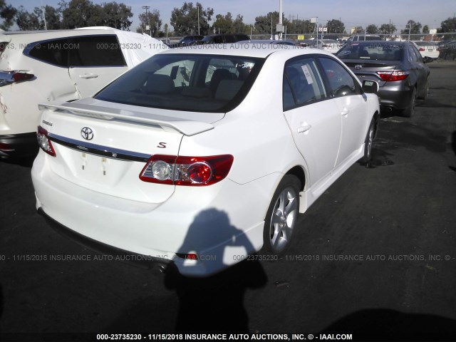 5YFBU4EE6DP212972 - 2013 TOYOTA COROLLA S/LE أبيض صورة 4