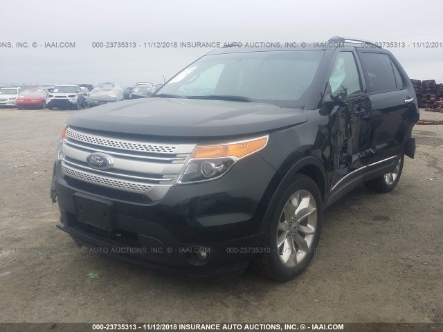 1FM5K8D81DGC37295 - 2013 FORD EXPLORER XLT BLACK photo 2