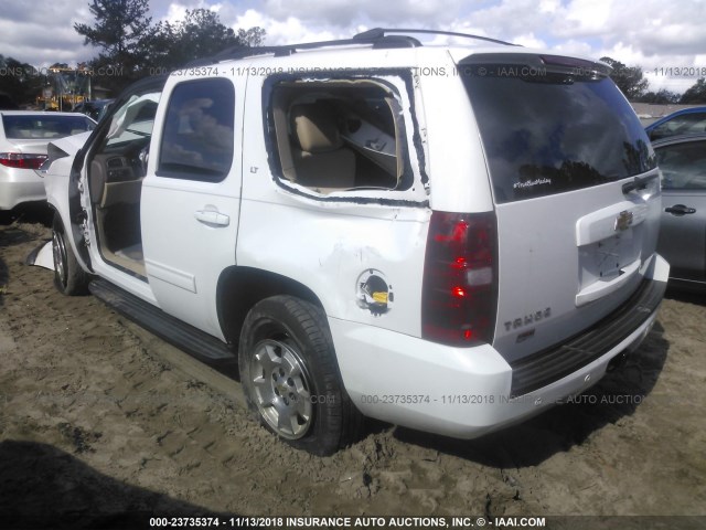 1GNSCBE09DR132977 - 2013 CHEVROLET TAHOE C1500 LT WHITE photo 3