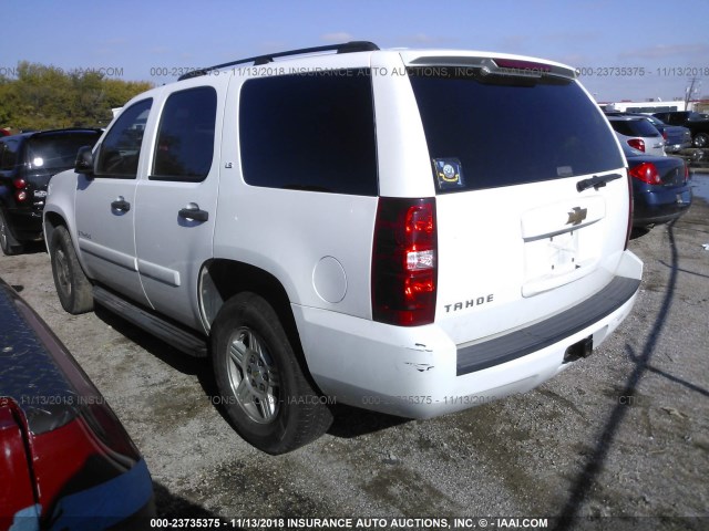 1GNFC13C07R277743 - 2007 CHEVROLET TAHOE C1500 WHITE photo 3