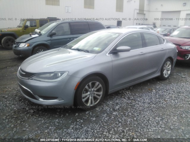 1C3CCCAB3FN586859 - 2015 CHRYSLER 200 LIMITED SILVER photo 2