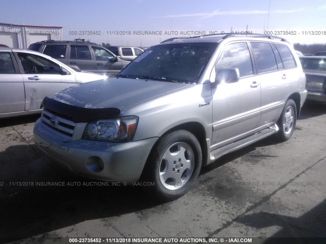 JTEEP21A360145672 - 2006 TOYOTA HIGHLANDER LIMITED SILVER photo 2