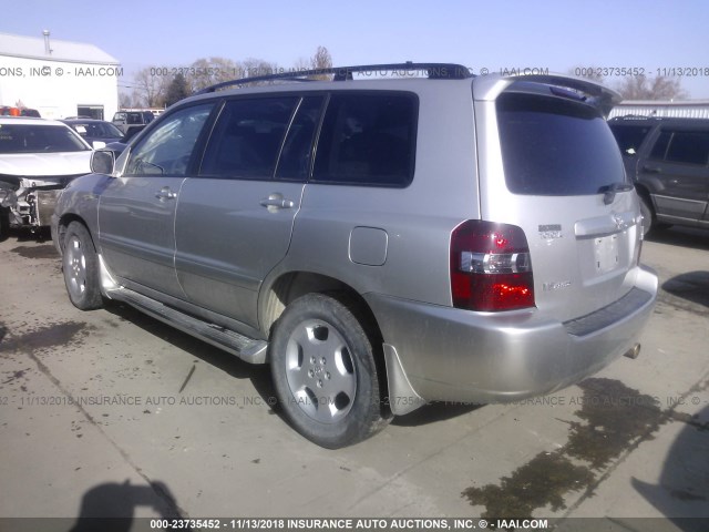 JTEEP21A360145672 - 2006 TOYOTA HIGHLANDER LIMITED SILVER photo 3