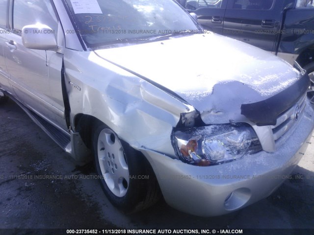 JTEEP21A360145672 - 2006 TOYOTA HIGHLANDER LIMITED SILVER photo 6