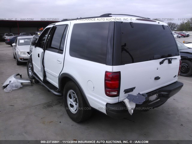 1FMRU15L01LB07436 - 2001 FORD EXPEDITION XLT WHITE photo 3