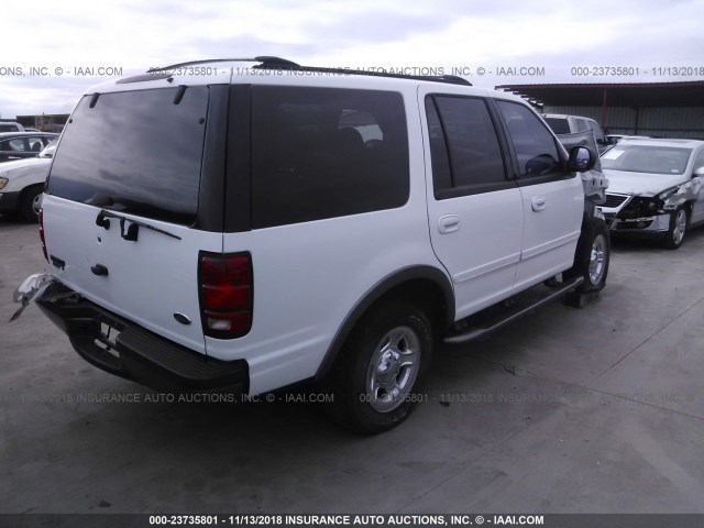 1FMRU15L01LB07436 - 2001 FORD EXPEDITION XLT WHITE photo 4