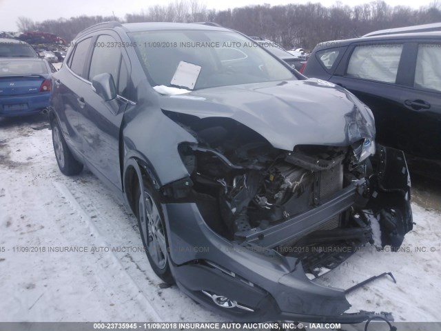 KL4CJCSB8EB551454 - 2014 BUICK ENCORE GRAY photo 1