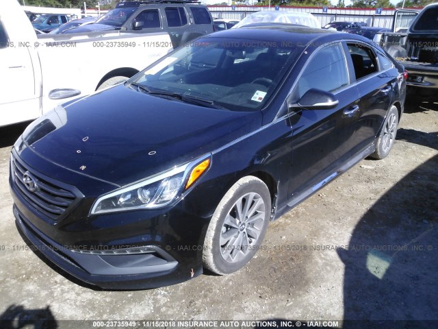 5NPE34AFXFH258979 - 2015 HYUNDAI SONATA SPORT/LIMITED BLACK photo 2