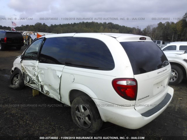 2D4GP44L66R852134 - 2006 DODGE GRAND CARAVAN SXT WHITE photo 3