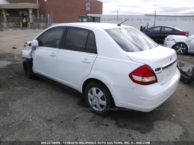 3N1BC11E28L390004 - 2008 NISSAN VERSA S/SL WHITE photo 3