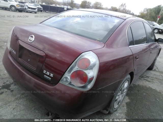 1N4AL11D16N450471 - 2006 NISSAN ALTIMA S/SL MAROON photo 4