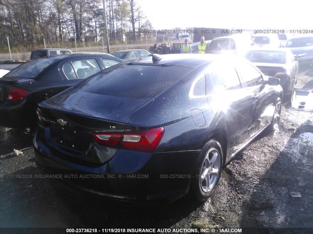 1G1ZB5ST7GF338405 - 2016 CHEVROLET MALIBU LS BLUE photo 4
