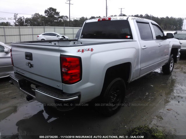 3GCUKREC5FG107049 - 2015 CHEVROLET SILVERADO K1500 LT SILVER photo 4