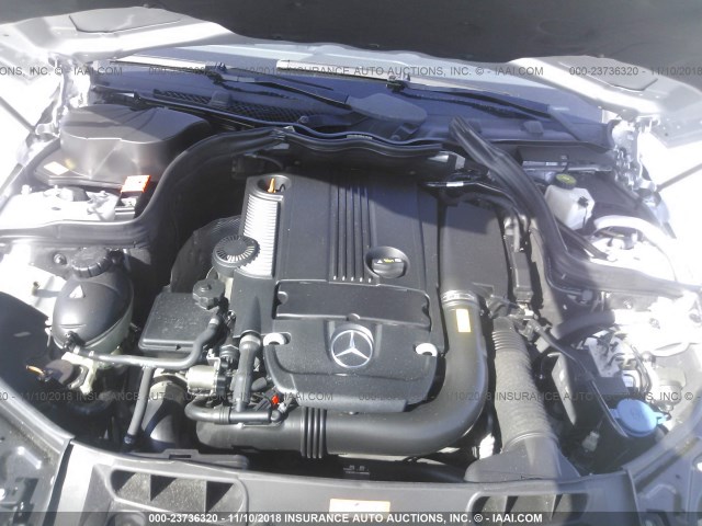 WDDGJ4HB9DG070432 - 2013 MERCEDES-BENZ C 250 SILVER photo 10