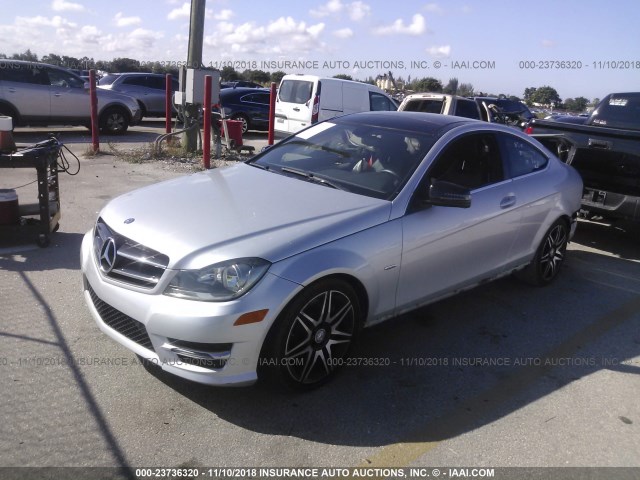 WDDGJ4HB9DG070432 - 2013 MERCEDES-BENZ C 250 SILVER photo 2