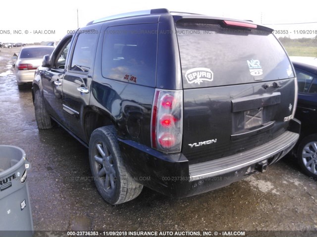 1GKFK63847J380946 - 2007 GMC YUKON DENALI BLACK photo 3