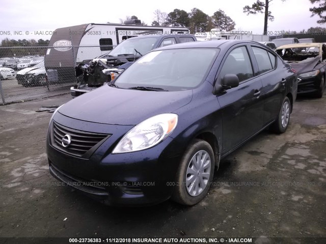 3N1CN7AP3DL885289 - 2013 NISSAN VERSA S/S PLUS/SV/SL BLUE photo 2