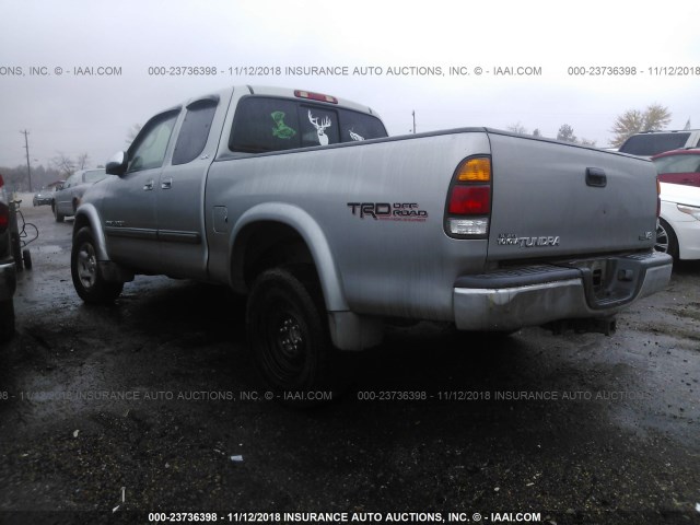 5TBRT34174S449075 - 2004 TOYOTA TUNDRA ACCESS CAB SR5 SILVER photo 3