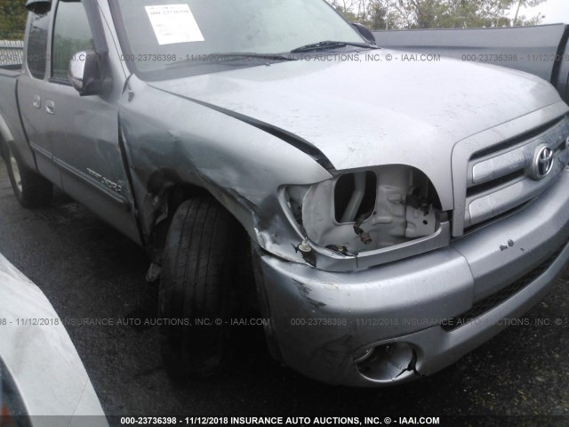5TBRT34174S449075 - 2004 TOYOTA TUNDRA ACCESS CAB SR5 SILVER photo 6