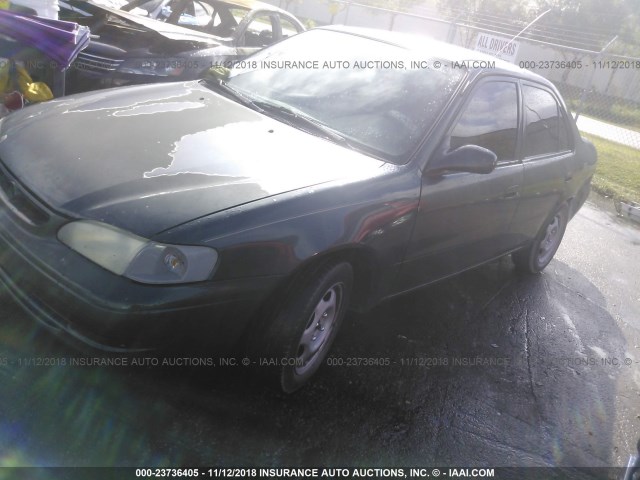 1NXBR12E6YZ372004 - 2000 TOYOTA COROLLA VE/CE/LE GREEN photo 2