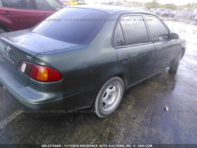 1NXBR12E6YZ372004 - 2000 TOYOTA COROLLA VE/CE/LE GREEN photo 4